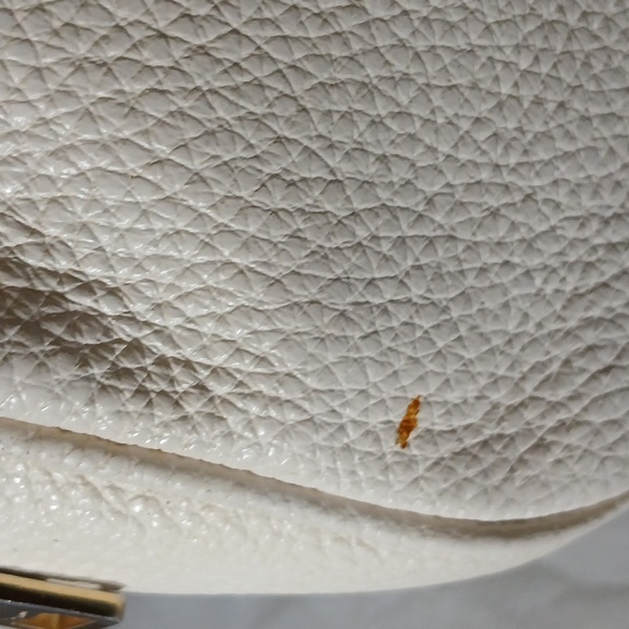 Coach Cream Crossbody Bag with Adjustable Strap and Ruched Detailing